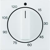 BERKER B.X/S.1 Płytka czołowa z pokrętłem Regulator do mechanizm łącz. czas. 120 min biały 16338989
