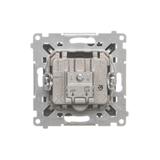 Simon 55 Gniazdo antenowe satelitarne podwójne SAT-SAT-RTV 2x Wejście: 5 MHz÷2,4 GHz Czarny mat