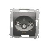 Simon 54 Gniazdo antenowe R-TV-SAT końcowe/zakończeniowe antracyt