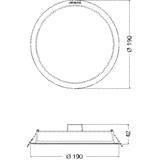Oprawa DOWNLIGHT IP44 DN 190 18W 840 WT