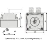 Łuk E25-13z/z Włącz-wyłącz z zamkiem 0-I IP-44