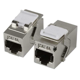 Adapter RJ45 kat. 6A STP Keystone Snap-In metalowa obudowa