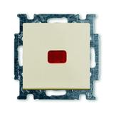 BASIC55 Wyłącznik z klawiszem schodowy z zaciskiem N, Z lampką neonową kremowy