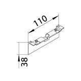 tehalit.SL Maskownica nośnika 20x115 czarny SL20115A9011 HAGER