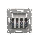 Simon 54 Gniazdo głośnikowe 4-krotne Przekrój przewodów dla wejścia i wyjścia 25 mm2 biały