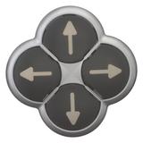 M22-D4-S-X7 Przycisk 4 pozycyjny czarny /strzałki/ z samopowrotem 286336 EATON