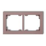 DECO Ramka uniwerstalna podwójna z tworzywa DECO Pastel Matt lawendowy