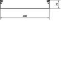 tehalit.AK Podstawa kanału napodł 1-str skos pokrywy 400x70mm stal AKU4000701 HAGER