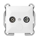 Gniazdo abonenckie "RTV" Pearl, 1,5dbt, GAP-P/K, biały