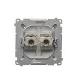 Simon Basic Gniazdo komputerowe RJ45 kategoria 6 podwójne ekranowane z przesłoną przeciwkurzową Mont