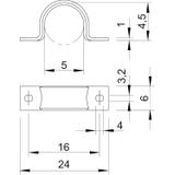 WN 7855/B, UCHWYTY DO PRZEW.5MM OC.G.Ż.CHR.