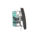 Simon Basic Przycisk roletowy 10A 250V zaciski śrubowe grafit matowy BMZ1.01/28 KONTAKT