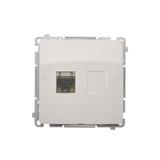 Simon Basic Gniazdo komputerowe RJ45 kategoria 6 pojedyncze ekranowane z przesłoną przeciwkurzową Mo