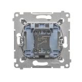 Simon 54 Łącznik schodowy z podświetleniem LED 16A 250V zaciski śrubowe srebrny mat DW6AL.01/43 KONTAKT