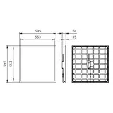Panel LED Coreline RC132V G6 UGR19 31W 4300lm IP20/40 4000K barwa neutralna 43S/ 840 PSU W60L60 OC B