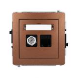 DECO Mechanizm gniazda antenowego poj. typu F (SAT) + gniazda komp. poj. 1xRJ45, kat. 6, 8-stykowy b