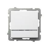 SONATA Łącznik jednobiegunowy z podświetleniem pomarańczowym - kolor biały