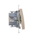 Simon 54 Łącznik dwubiegunowy z podświetleniem LED 10A szybkozłączka złoty mat