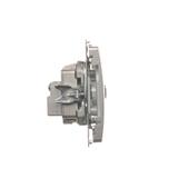 Simon Basic Gniazdo antenowe TV-DATA 1x wejście: 5–1000 MHz srebrny mat