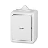 CLASSIC Przycisk zwierny z oknem IP 44 z zaciskiem N biały
