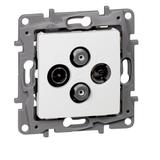 NILOE/NILOE SELECTION - GNIAZDO TV-RD-SAT-SAT KOŃCOWE TYPU GWIAZDA 1,5 DB BIAŁE, Legrand