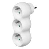 Rozgałęźnik bałwanek 3x2P+Z wtyczka górna biały OR-AE-13252 ORNO