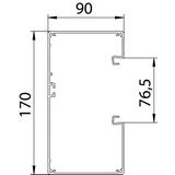 GA-A90170EL, Kanał podparapetowy, asymetryczny