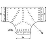 TKPJ100H60 Trójnik korytka 1,0 mm