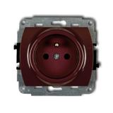 TREND Mechanizm gniazda pojedynczego z uziemieniem 2P+Z (przesłony torów prądowych) brązowy