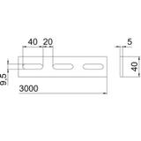 PROFIL 40X5 PERFOROW.3M FT