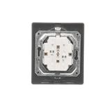 Simon 54 Gniazdo podwójne Schuko p/t z przesłonami wersja skandynawska 16A z. śrub. antracyt
