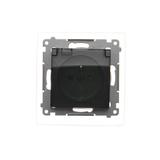Simon 54 Gniazdo wtyczkowe do wersji IP44 Z USZCZELKĄ 16A 250V zaciski śrubowe klapka transparentna antracyt *Uszczelka do ramek S54 PREMIUM DGZ1BZ.01/48A KONTAKT