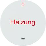 Berker R.x Klawisz z soczewką i nadrukiem  Heizung  i  0 , biały połysk