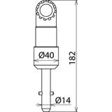 Przedłużenie dł. 182 mm ze złączem zębatym