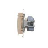 Simon 54 Gniazdo IP44 bez uszczelki 16A z. śrub. kremowy *Wymagana uszczelka ramki