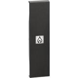 LIVING NOW - KLAWISZ Z OKIENKIEM PODŚWIETLENIA  OGRZEWANIE  - 1 MODUŁ - CZERŃ, Bticino