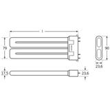 Świetlówka pinowa DULUX F 24W 840