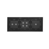 Simon 54 Touch Panel dotykowy S54 Touch 3 moduły 1 pole dotykowe + 4 pole dotykowe + 2 pola dotykowe poziome zastygła lawa DSTR3142/73 KONTAKT