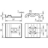 Zacisk uziemiający UNI, M10, do drutu 8-10 mm i przewodu PE 4-50 mm2, bez śruby, NIRO