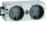 tehalit.WA Gniazdo SCHUKO 2-krotne WAGO C-profil antracyt GS20009011 HAGER