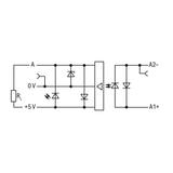 złączka z optoseparatorem 24VDC/5VDC/0,5A/10kHZ WAGO