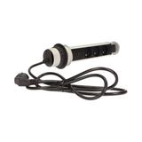 Gniazdo meblowe 3x2P+Z, 2xUSB, wysuwane z blatu 6cm, z blokadą i przewodem 1,8m