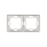 Simon Basic Standard Ramka 2-krotna – uniwersalna poziom i pion stal inox BMR2/21 KONTAKT