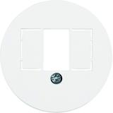 BERKER Serie 1930/Glas Płytka czołowa do gniazda głośnikowego i ładowania USB biały 1040 HAGER