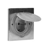 Hermetyczne gniazdo elektryczne, IP44 stal nierdzewna, wersja Schuko OR-AE-1397(GS) ORNO