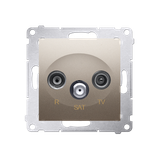 Simon 54 Gniazdo antenowe R-TV-SAT końcowe/zakończeniowe złoty mat