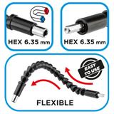 Uchwyt elastyczny do bitów 290 mm