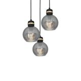 MILAGRO Lampa wisząca OMEGA BLACK/GOLD 3xE27