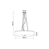 Sollux Żyrandol SKALA 80 czarny SL.0804