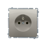 Simon Basic Gniazdo wtyczkowe z uziemieniem 16A 250V szybkozłączka satynowy BMGZ1C.01/29 BMGZ1c.01/29 KONTAKT